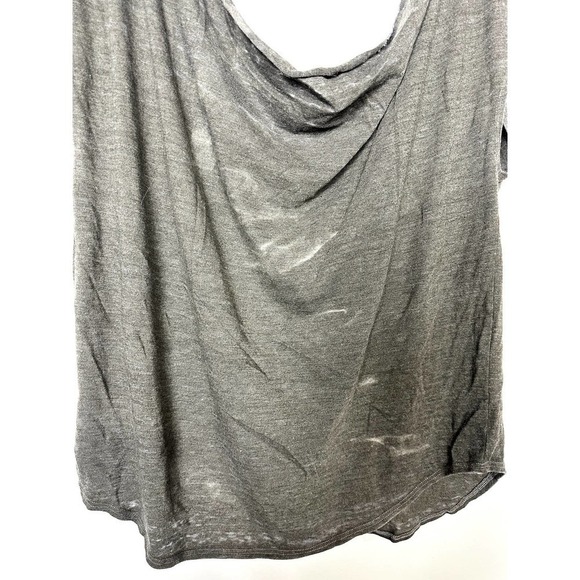 Chaser NWT Cutout Draped Back Shirttail Cap Sleeve Oversized Top Canteen - Picture 2 of 5